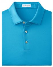 Peter Millar Solid Performance Jersey Polo, Jasper Blue, pánské golfové triko