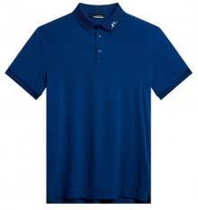 J.Lindeberg KV Regular Fit Print, Estate Blue, pánské golfové tričko