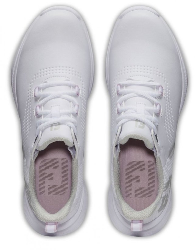Dámské golfové boty FootJoy Fuel, White, Pink, bez spikové