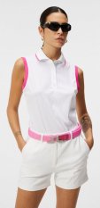 J.Lindeberg Lila Sleeveless Top, White, dámské golfové tričko