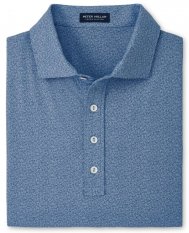 Pánské golfové tričko Peter Millar Roxie Perf Jersey Polo, Channel Blue