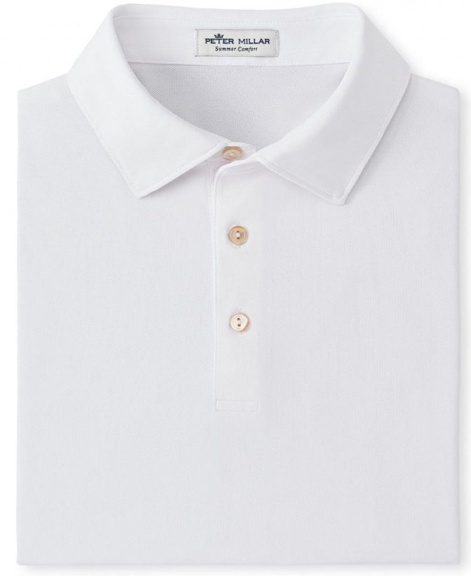 Peter Millar Solid Performance Polo, White