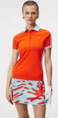 J.Lindeberg Demi Polo, Tangerine Tango, dámské golfové tričko