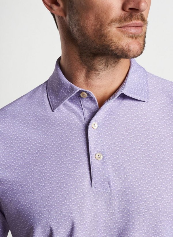 Peter Millar Tee It High Performance Mesh, Lavender Fog, pánské golfové triko