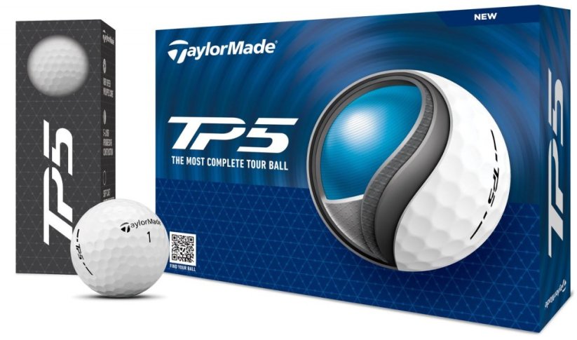 TaylorMade TP5, bílé, 3 míčky (2024)