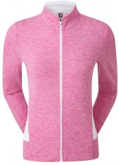 FootJoy Full-Zip Knit Mid-Layer, Heather Rose, White