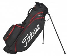 Titleist Players 4 StaDry, Black, Red, nepromokavý golfový bag na nošení
