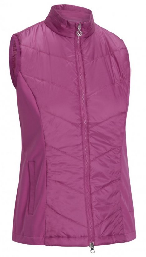 Callaway Chevron Quilted Vest, Cactus Flower, golfová vesta pro ženy - Velikost: XL