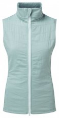 FootJoy Womens Thermal Quilted Vest, Heather Grey, White
