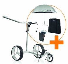 Justar Carbon Light, elektrický vozík + ZDARMA taška, deštník, držák na score kartu
