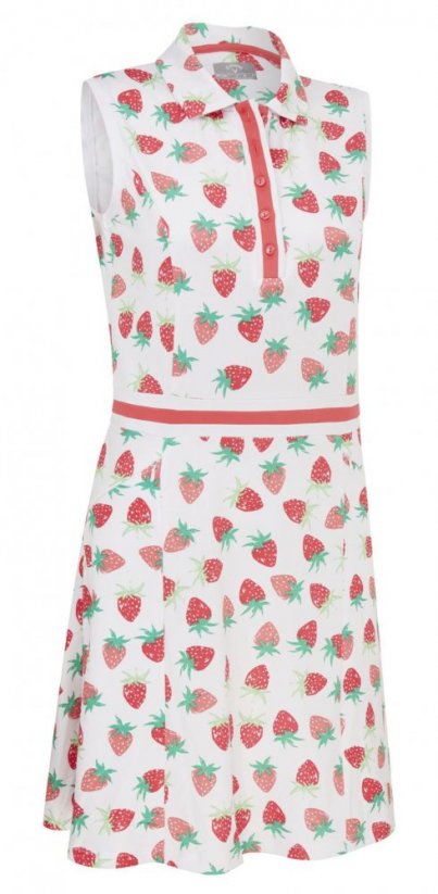 Callaway Printed Strawberry Dress, Brilliant White - Velikost: L