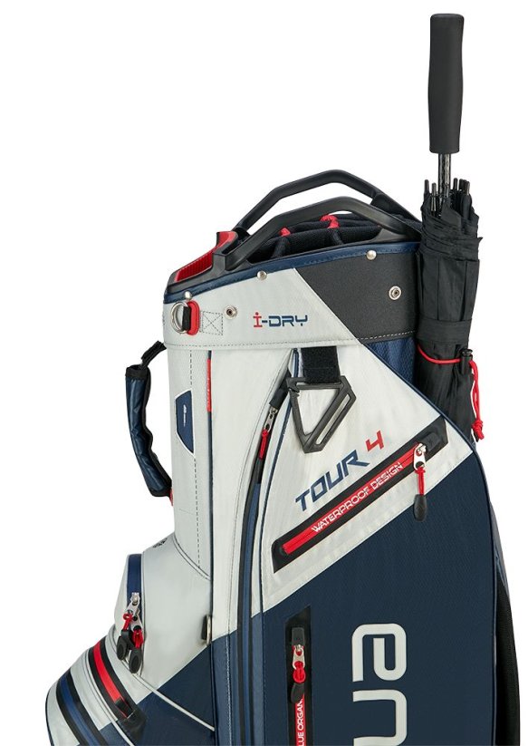 BigMax Aqua Tour 4, White, Navy, Red, golfový bag na vozík