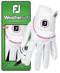 FootJoy WeatherSof, růžová, dámská golfová rukavice