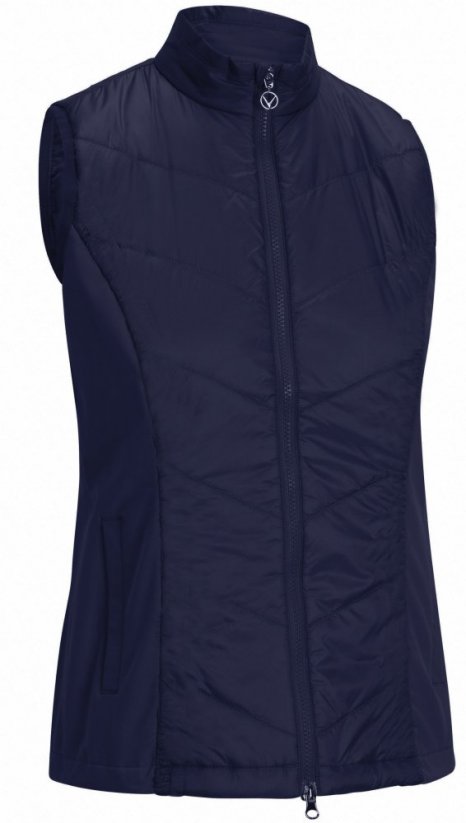 Callaway Chevron Quilted Vest, Peacoat, golfová vesta pro ženy - Velikost: XL
