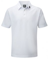 FootJoy Stretch Pique Solid, White, pánské golfové tričko