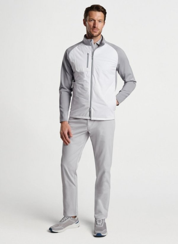 Peter Millar Merge Hybrid Jacket, White, Gale Grey