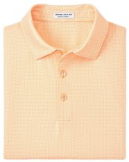 Peter Millar Tesseract Performance Jersey, Orange Nectar, pánské golfové triko