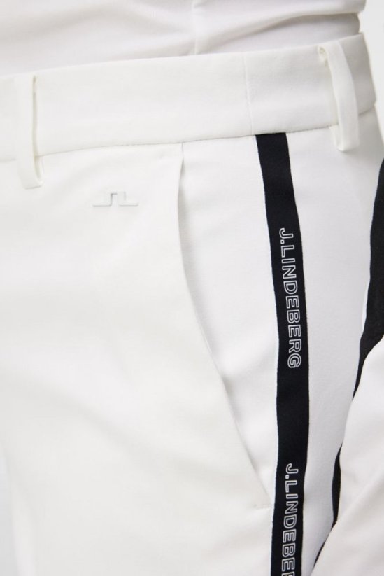 J.Lindeberg Meghan Side Stripe Pant, White, dámské golfové kalhoty