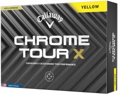 Callaway Chrome Tour X 24, žluté, 3 golfové míčky