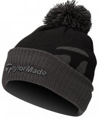 TaylorMade Mens Bobble Beanie, Black, zimní golfová čepice